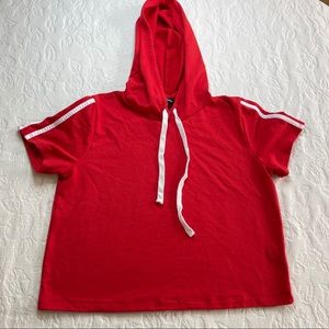 Ambiance Red Top Short Sleeve Hoodie